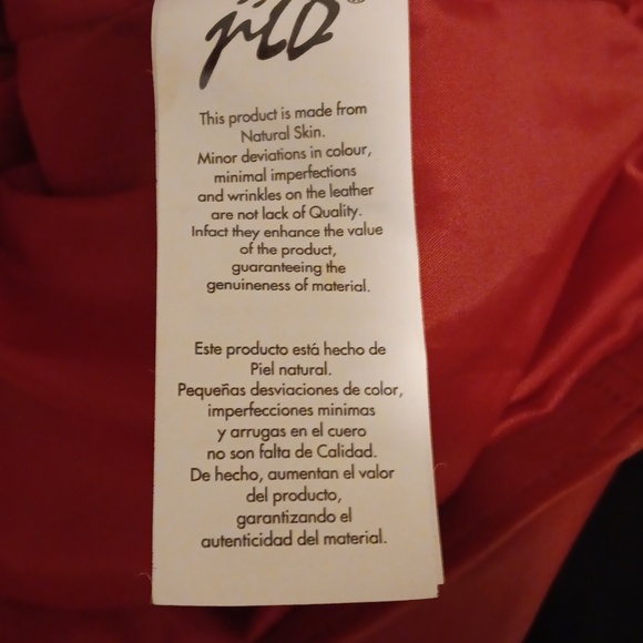 Jild Red Lambskin Leather Jacket - Picture 5 of 5